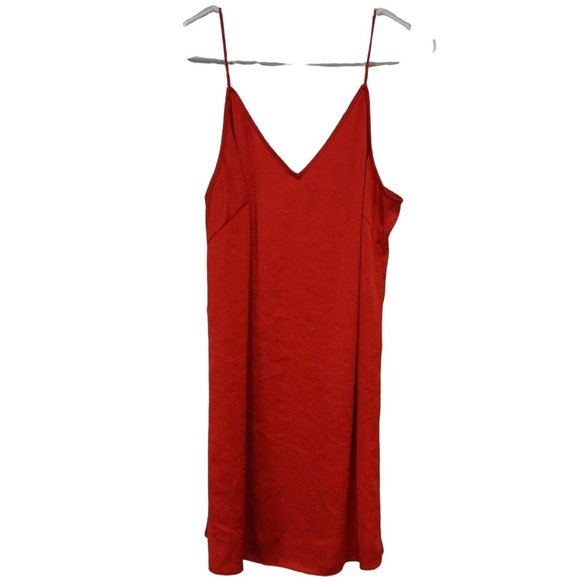 Aritzia Wilfred Free Womens Medium Red Slip Mini Dress - Picture 1 of 9